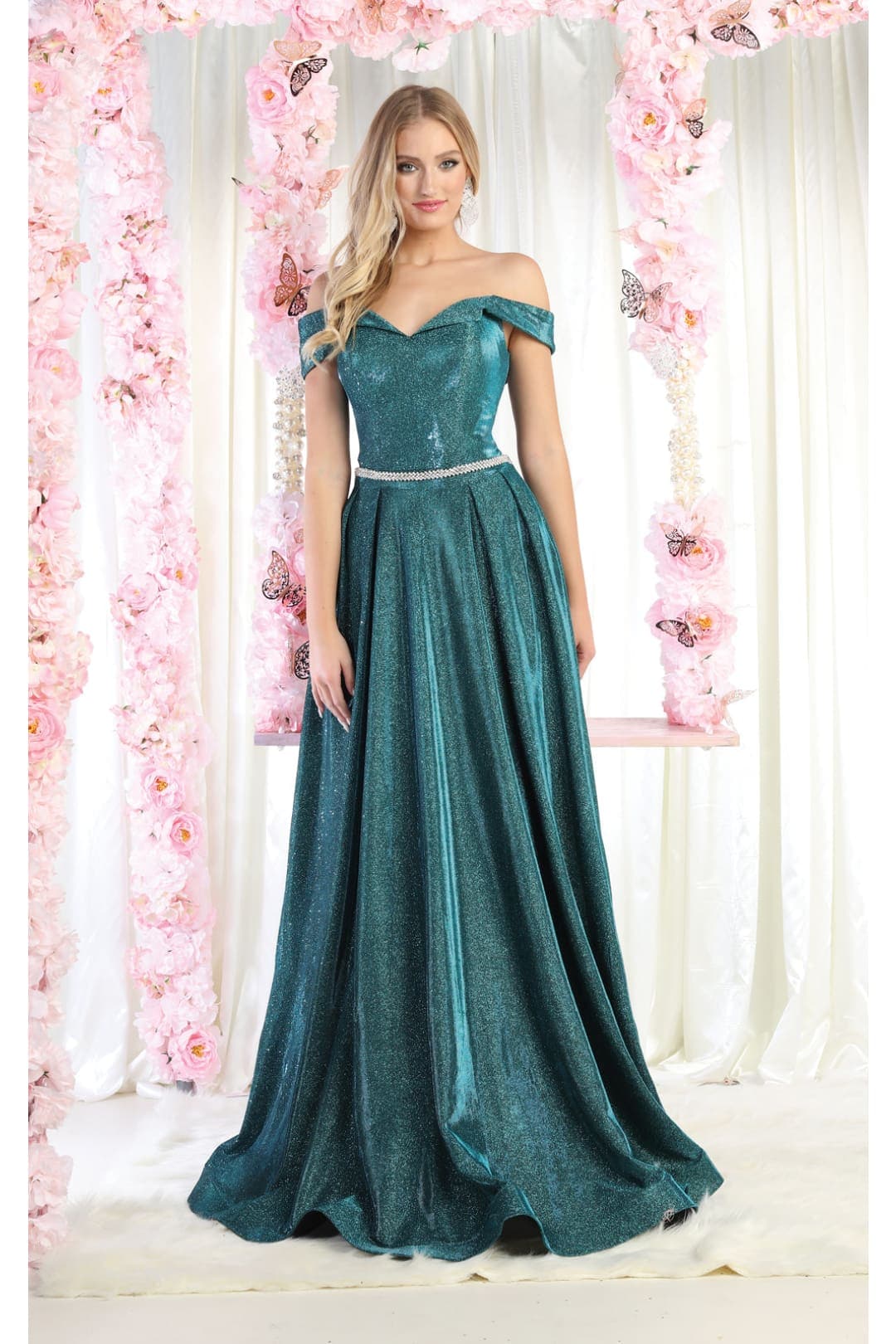 Evening Gown Plus Size - HUNTER GREEN / 6