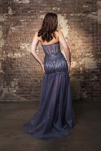 Evening Gown Strapless Sweetheart Neck Formal Dress By May Queen MQ2131 - Dress