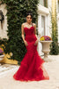 Evening Gown Sweetheart Mermaid Formal Dress By May Queen MQ2134 - RED / 2 - Dress