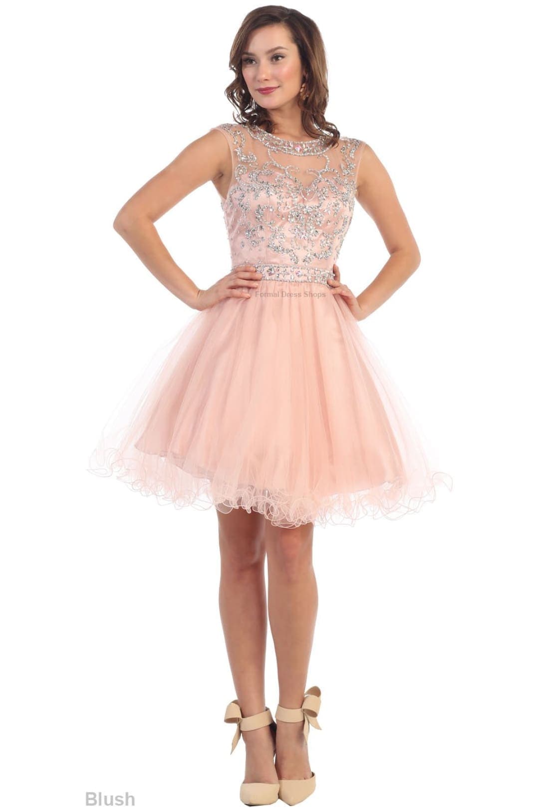 Sale! Exquisite Short Dress - Blush / 10