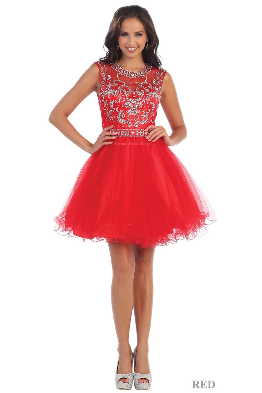 Sale! Exquisite Short Dress - Red / 8