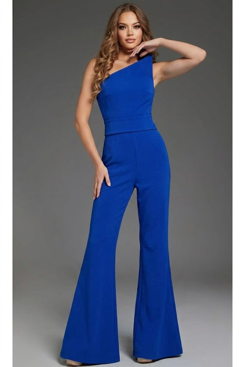 Jovani 43567 Strapless Asymmetric Formal Jumpsuit