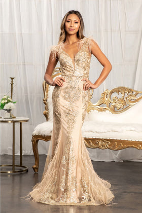 Feather Glitter Mermaid Dress by Elizabeth KGL1983
