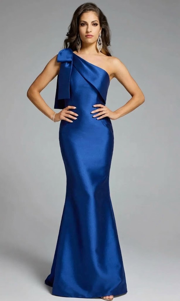 Jovani 43361 - One Shoulder Gown with Bow Detail