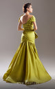 Gaby Charbachi G1542 One-Shoulder Ruched Olive Evening Gown by MNM Couture