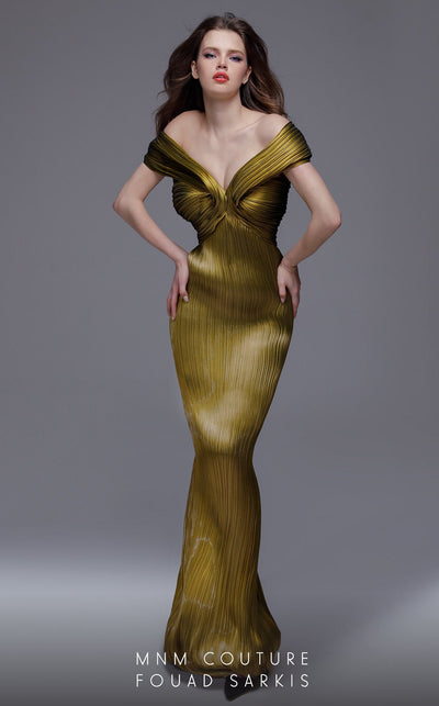 Fouad Sarkis 2729 Off-Shoulder Gown by MNM Couture