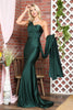Final Sale Amelia Couture 387 One Shoulder Side Sash Long Pageant Dress - EMERALD GREEN / 16