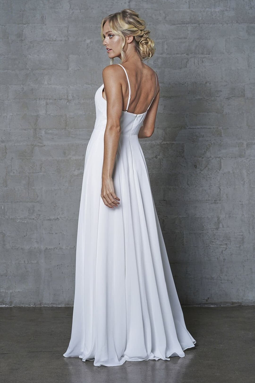 Simple Chiffon Bridesmaids Dress - LAA477