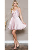 Simple Bridesmiads short Dress - BLUSH