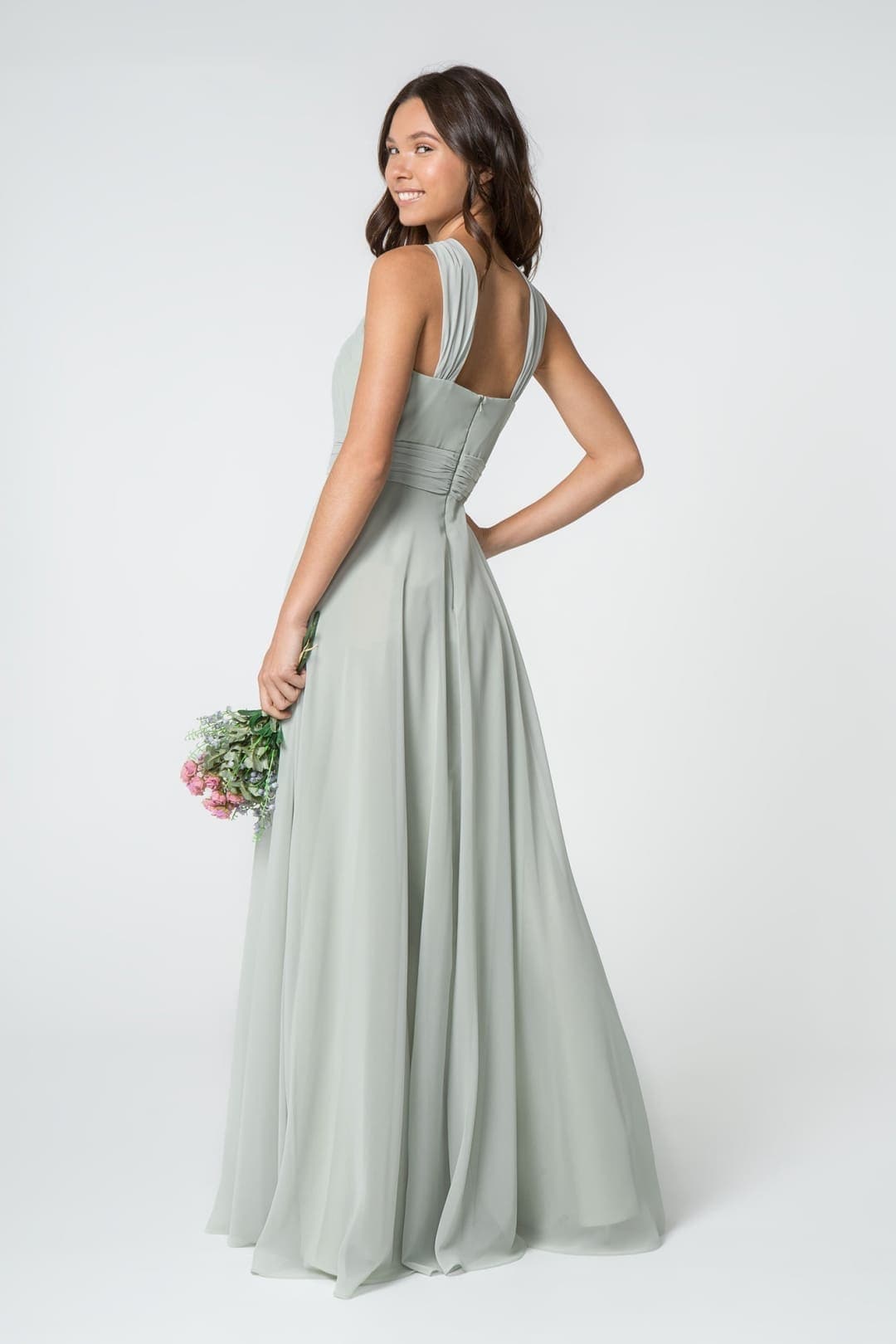 Bridesmaids Long Simple Gown