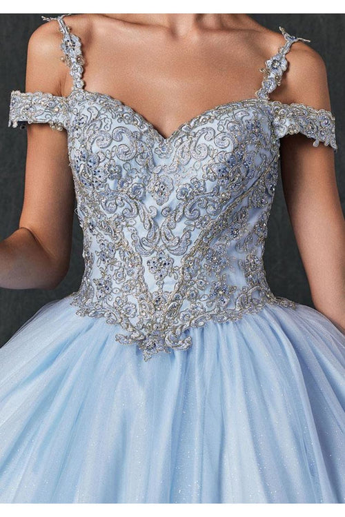 Embellished Quinceanera Ball Formal Gown