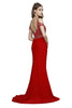 FINAL SALE! Cold Shoulder Pageant Gown - Red / S