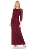 Final Sale! Lenovia 5239 Formal 3/4 Sleeve Mother Of The Groom Dress - BURGUNDY / L - Dresses