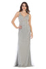Final Sale! Royal Queen RQ7650 Sleeveless Beaded Prom Evening Gown - SILVER / 6 - Dress