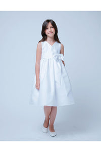 Simple And classy special occasion Kids Dresses - LAK543 - WHITE / S