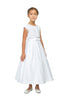 Lace and Satin Flower Girl Dress with Pockets - LAK785 - 6