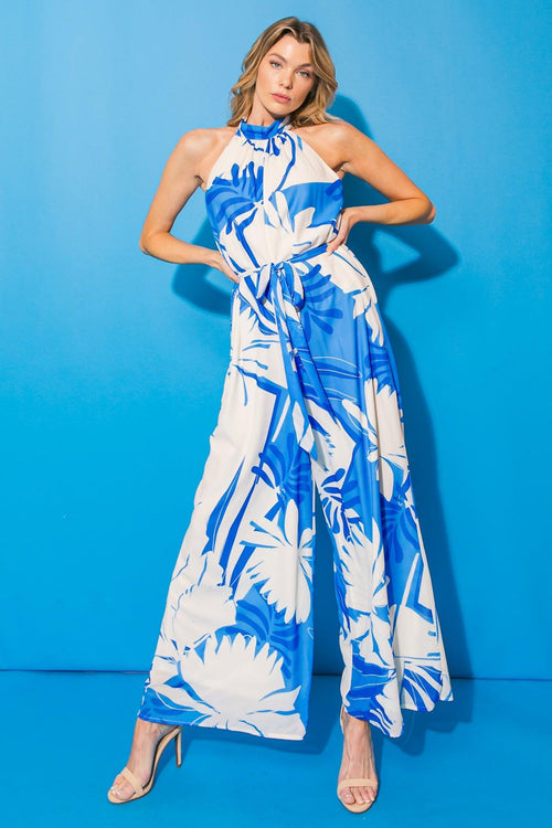 Flying Tomato BLUE/IVORY JUMPSUIT