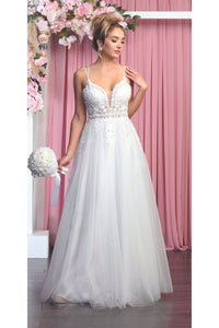 Fit and Flare Tulle Ivory Gown - IVORY / 4 - Dress