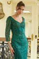 Fitted 3/4 Sleeve Slit Gown by GLS Gloria GL3575 - Long Formal Dresses