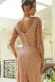 Fitted 3/4 Sleeve Slit Gown by GLS Gloria GL3575 - Long Formal Dresses