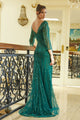 Fitted 3/4 Sleeve Slit Gown by GLS Gloria GL3575 - Long Formal Dresses