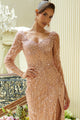 Fitted 3/4 Sleeve Slit Gown by GLS Gloria GL3575 - Long Formal Dresses