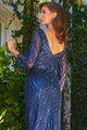 Fitted 3/4 Sleeve Slit Gown by GLS Gloria GL3575 - Long Formal Dresses