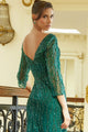 Fitted 3/4 Sleeve Slit Gown by GLS Gloria GL3575 - Long Formal Dresses