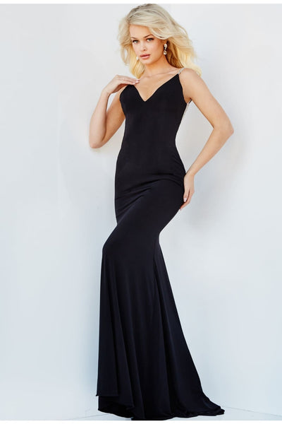 Fitted Backless Long Jovani Prom Gown 07297 - Apparel & Accessories > Clothing > Dresses