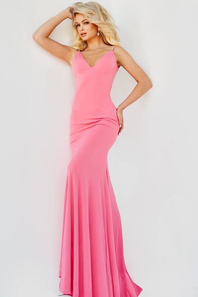 Fitted Backless Long Jovani Prom Gown 07297 - Apparel & Accessories > Clothing > Dresses