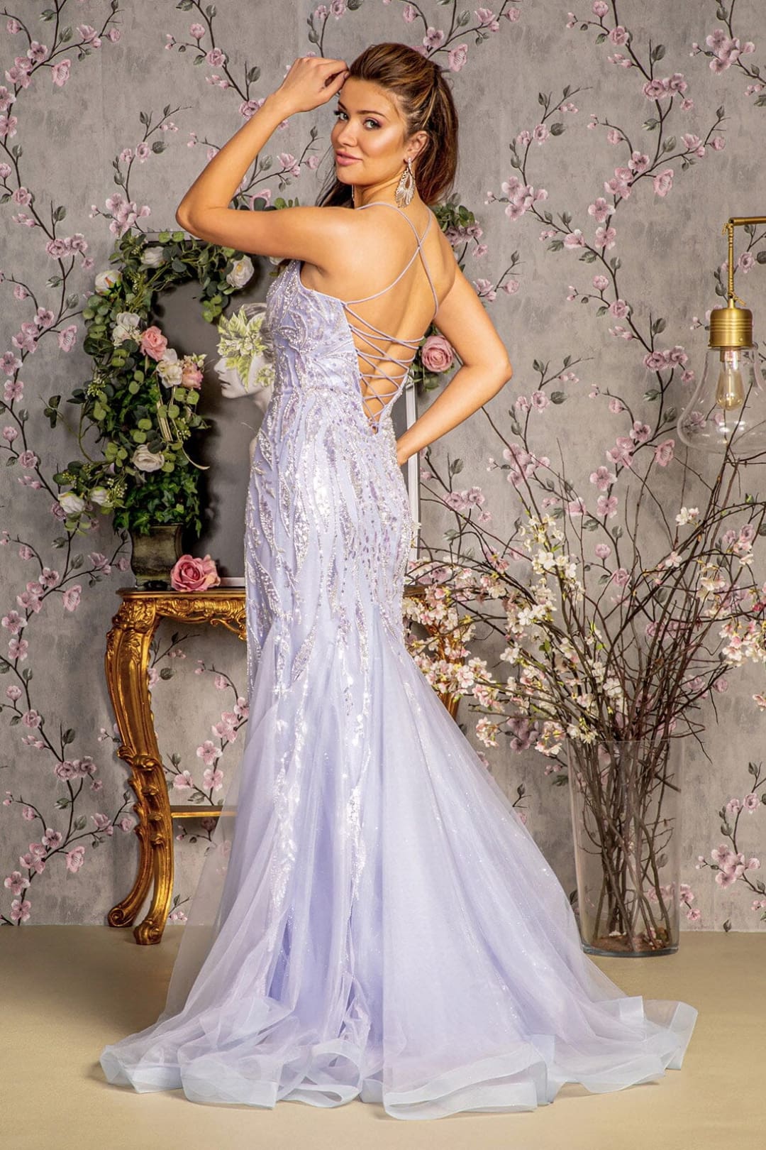 Fitted Embellished Sleeveless Slit Gown by GLS Gloria GL3382 - Long Formal Dresses