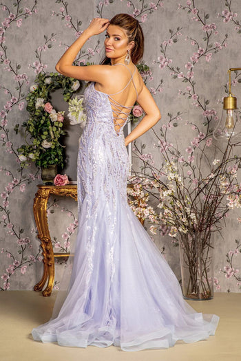 Fitted Embellished Sleeveless Slit Gown by GLS Gloria GL3382 - Long Formal Dresses