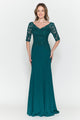 Poly USA 8560 Fitted Embroidered Bodice Bridal Dress