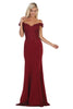 Fitted Evening Gown - Burgundy / 4