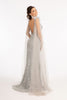 Fitted Glitter Cape Sleeve Gown by Elizabeth K GL3047 - Long Formal Dresses