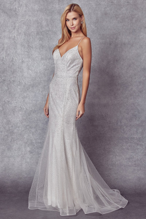 Juliet Ice Blue Long Formal Dresses