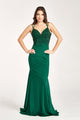 Fitted Lace-Up Rhinestone Gown by Elizabeth K GL3036 - XS / Green - Long Formal Dresses