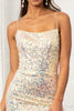 Fitted Lace-Up Sequin Gown by Elizabeth K GL3051 - Long Formal Dresses