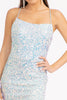 Fitted Lace-Up Sequin Gown by Elizabeth K GL3051 - Long Formal Dresses