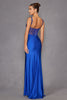 Fitted Long Cowl Neck Slit Dress by Juliet JT2518I - Long Formal Dresses