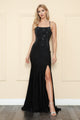 Poly USA 8894 Fitted Long Rhinestone Dress