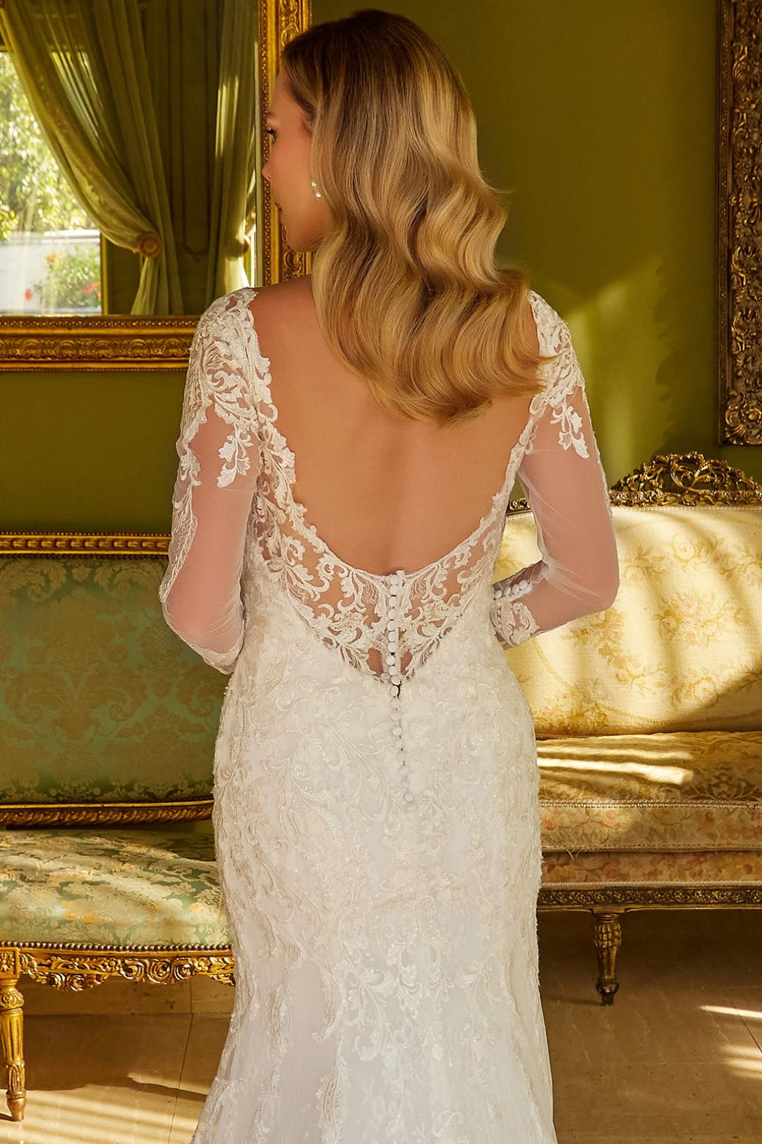 Fitted Long Sleeve Bridal Gown by GLS Gloria GL3535 - Long Formal Dresses