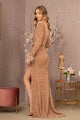 Fitted Long Sleeve Sequin Gown by GLS Gloria GL3122 - Long Formal Dresses