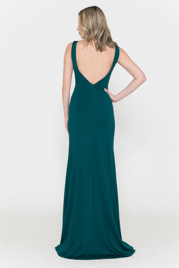 Poly USA 8168 Fitted Long Sleeveless Jersey Dress