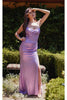 Fitted Metallic Sleeveless Slit Gown by Juliet JT2494S - Dress