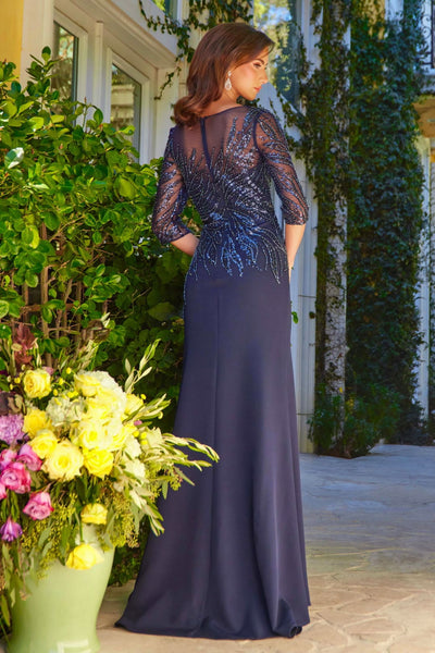 Fitted Mid-Sleeve Slit Gown by GLS Gloria GL3562 - Long Formal Dresses