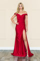 Poly USA 8798 Fitted Off Shoulder Gown