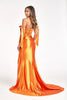 Fitted Off Shoulder Satin Gown by Elizabeth K GL3059 - Long Formal Dresses