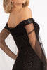 Fitted Off Shoulder Sequin Gown by Elizabeth K GL3054 - Long Formal Dresses