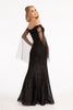 Fitted Off Shoulder Sequin Gown by Elizabeth K GL3054 - Long Formal Dresses